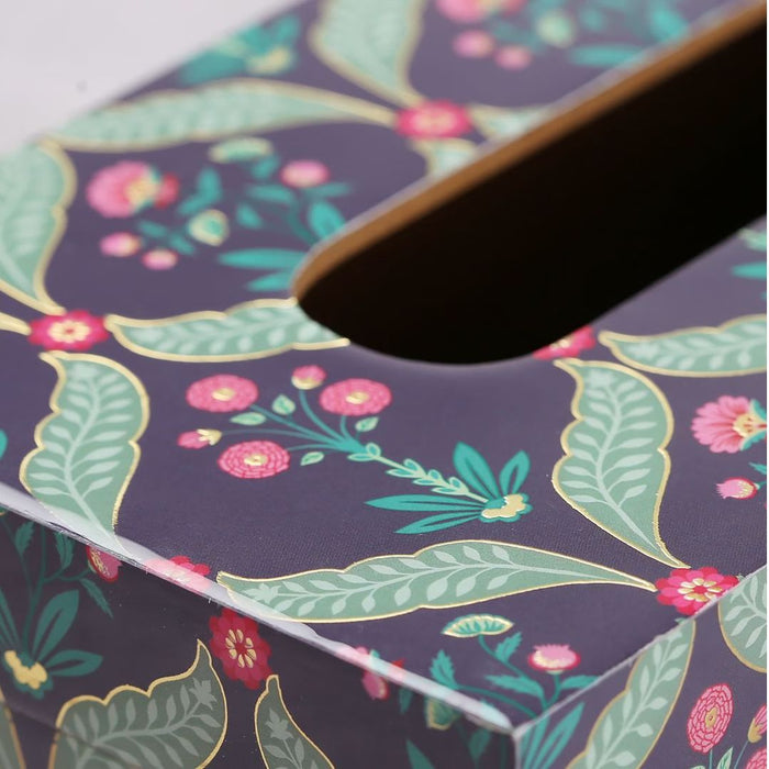 India Circus Iron Blooming Dahlia MDF Tissue Box Holder