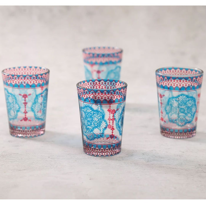 India Circus Modern Loom Infinity Chai Glass Set of 4 (140 ml)