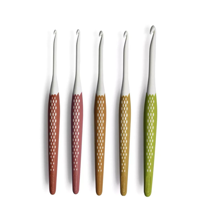 Prym Ergonomics Crochet Hook Set for Wool (3.5–6.0 mm) – Pack of 5