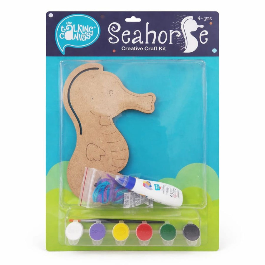 The Talking Canvas Seashore Creative Craft Kit – DIY Seahorse Art Set