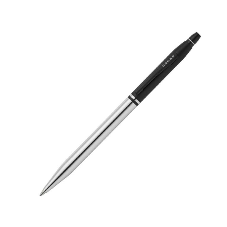 Cross Click Tuxedo Chrome Ballpoint Pen with Black Trim