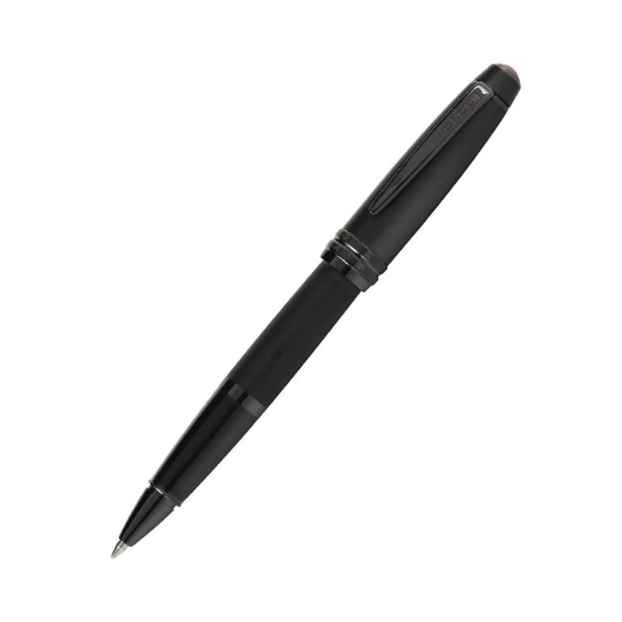 Cross Bailey Matte Black Lacquer Rollerball Pen with Polished Black PVD Trim
