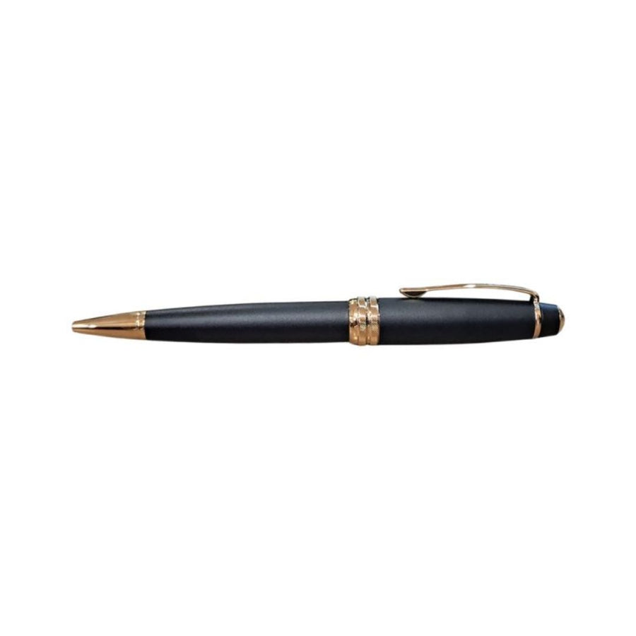 Cross Bailey Matte Black Lacquer Ballpoint Pen with Gold-Tone Trim