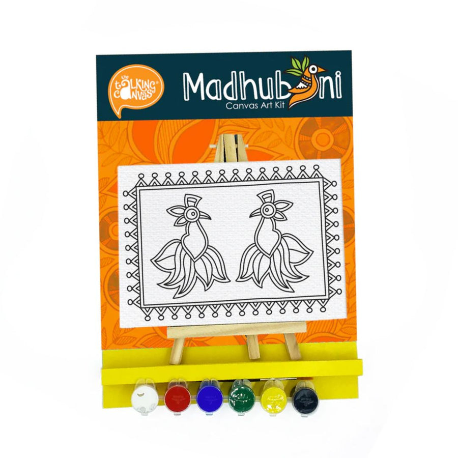 The Talking Canvas Madhubani Canvas Painting Kit for Kids – Bird Theme