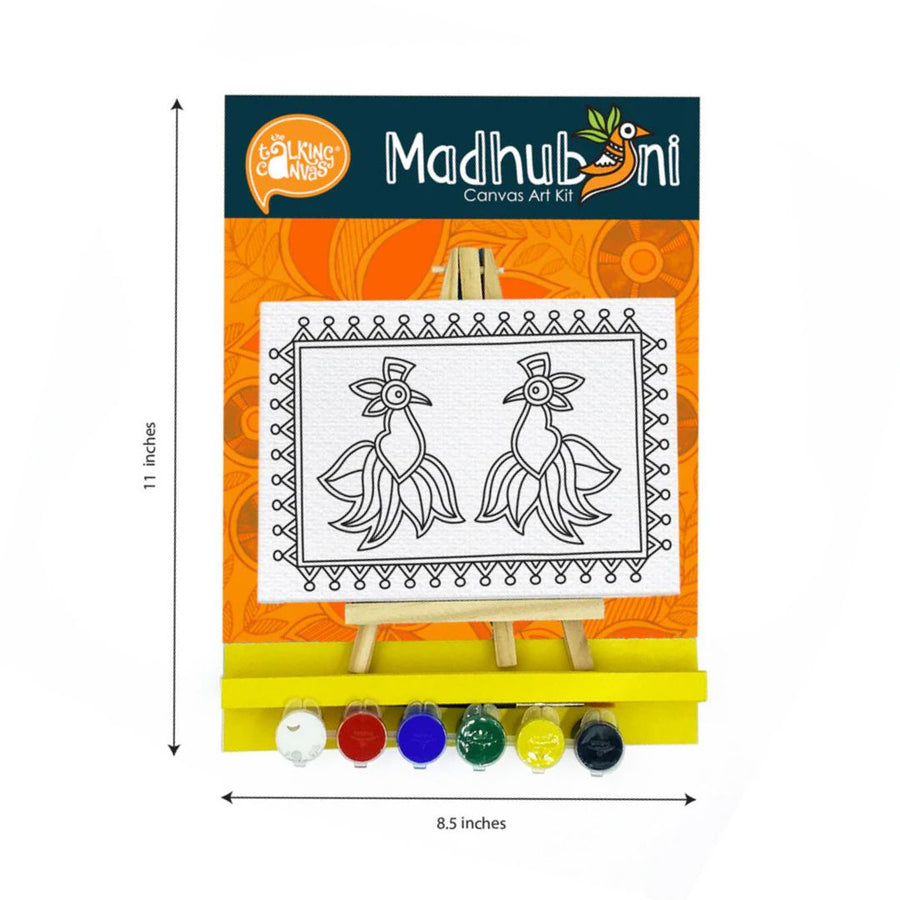 The Talking Canvas Madhubani Canvas Painting Kit for Kids – Bird Theme