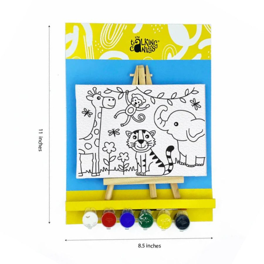 The Talking Canvas Painting Kit for Kids – Wild Animals Theme