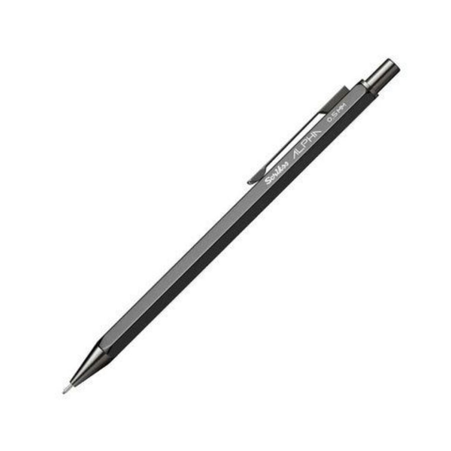 Scrikss Alpha Series 0.5 mm Mechanical Pencil – Black Metal Hexagonal Barrel