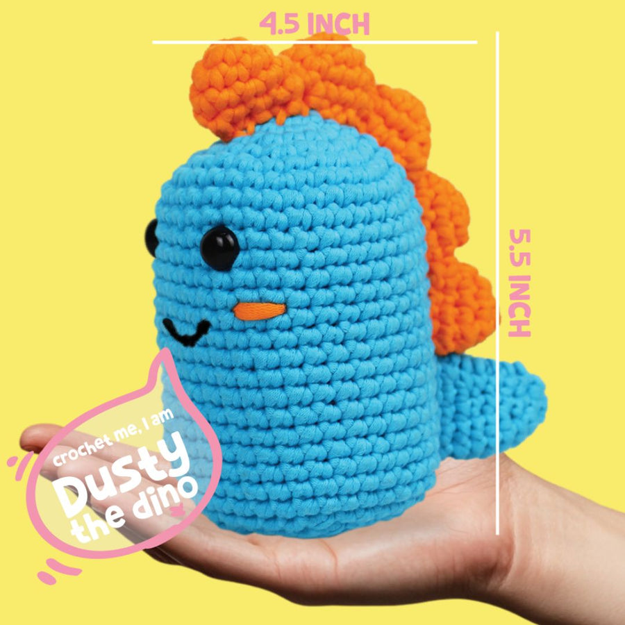 Kalakaram Crochet Cuddly Critters Amigurumi Kit - Dino