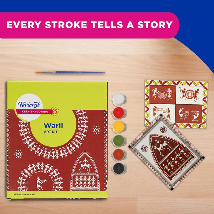 Fevicryl Warli Mini Art Kit – DIY Warli Painting
