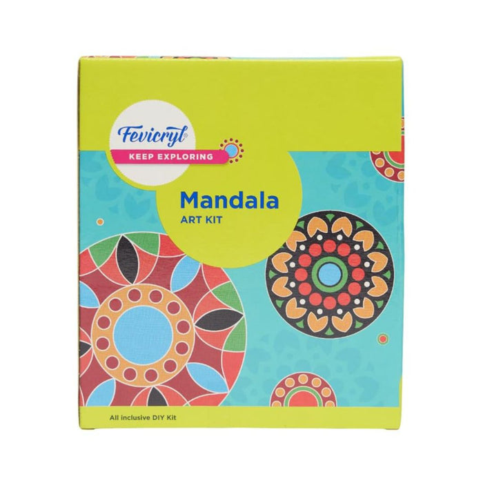 Fevicryl Mandala Mini Art Kit – DIY Hand-Painted Mandala Coaster Kit