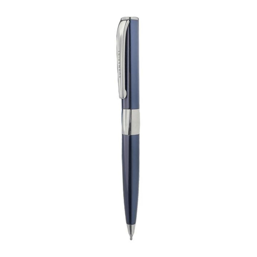 Submarine Blue Chrome Ball Pen – Premium Brass Twist Ballpoint Pen (0.7 mm)