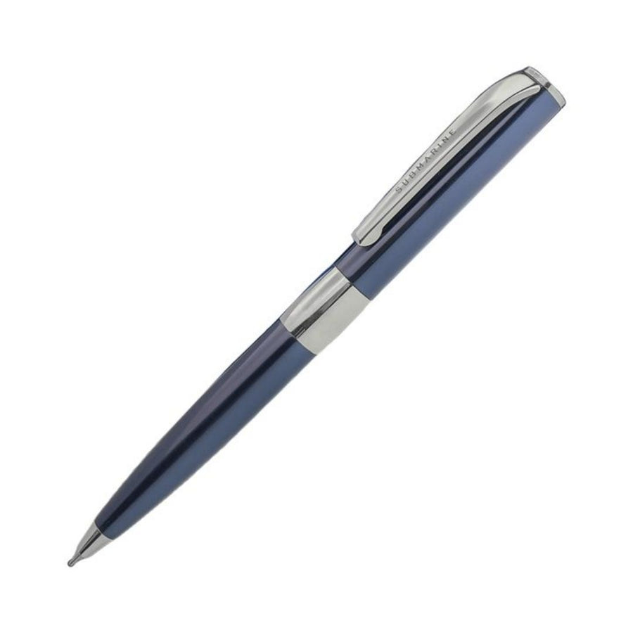 Submarine Blue Chrome Ball Pen – Premium Brass Twist Ballpoint Pen (0.7 mm)