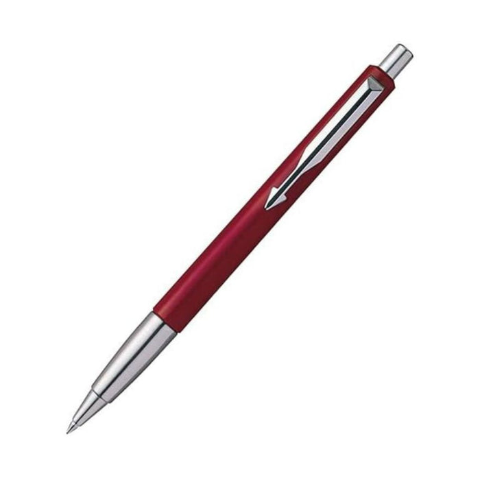 Parker Vector Standard Red Chrome Trim Ball Pen with Parker Notebook – Gift Set