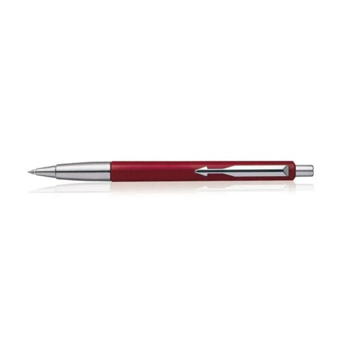 Parker Vector Standard Red Chrome Trim Ball Pen with Parker Notebook – Gift Set