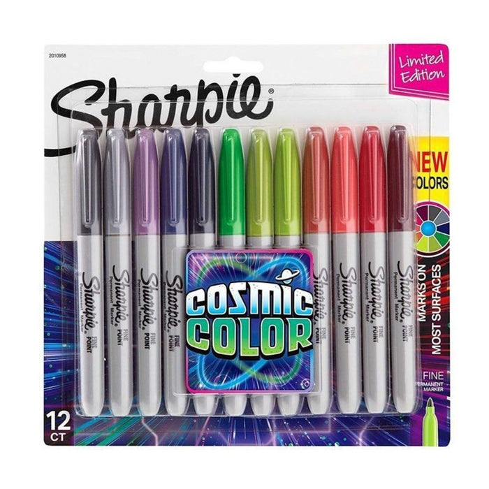 Sharpie Permanent Marker Fine Tip Cosmic Colour Set of 12