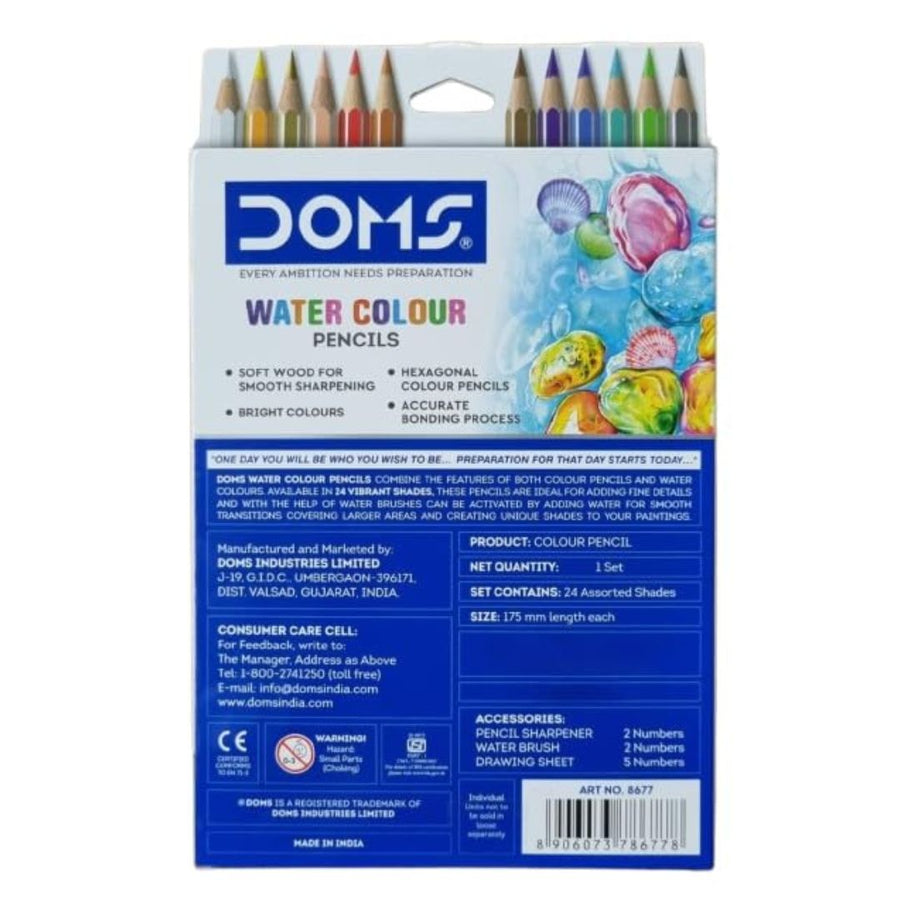 DOMS Water Colour Pencils – 24 Shades