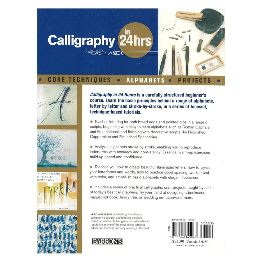 Calligraphy in 24 Hours (Paperback) by Veiko Kespersaks