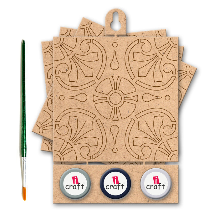 iCraft DIY Moroccan Tiles Art Kit – Paint Your Own Home Decor