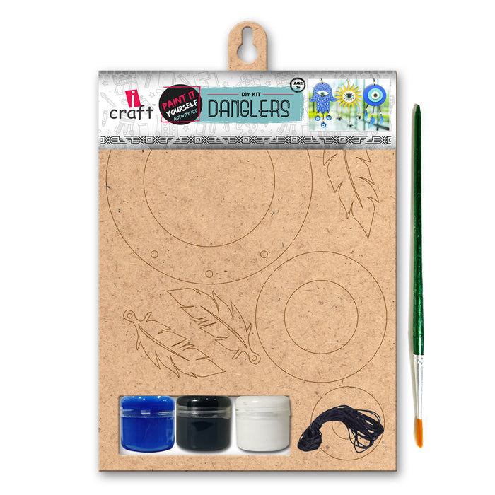 iCraft DIY Evil Eye Danglers Kit | Home Decor Art & Craft Activity for Kids