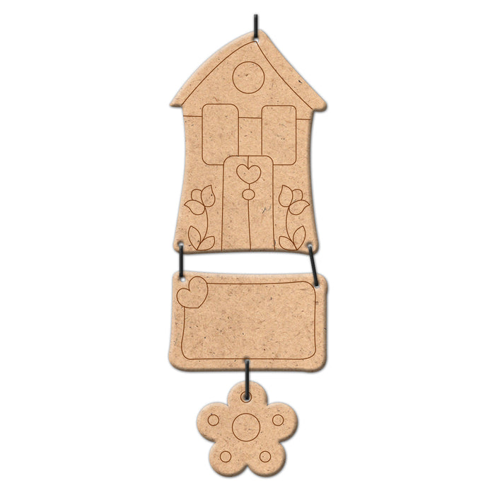 iCraft DIY House Danglers Kit | Paint & Create Hanging Decor for Kids