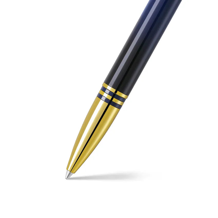 lapis-bard-contemporary-torque-ballpoint-pen-blue-with-gold-trims-nib-view