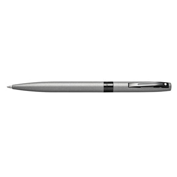 sheaffer-reminder-9019-matte-gray-ballpoint-pen-with-black-pvd-trim-side-view
