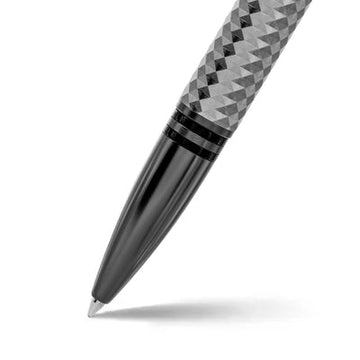 lapis-bard-contemporary-torque-ballpoint-pen-titanium-colour-with-shiny-gunmetal-trims-(Special Edition)-nib-view