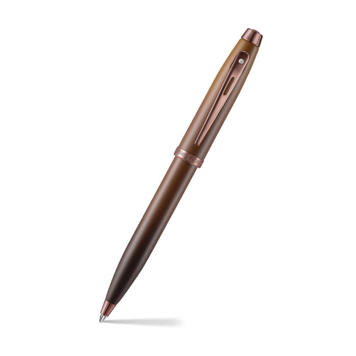 Sheaffer Gift Set – Coffee Edition 100 Ballpoint Pen with Regal Brown PVD Trims & Leather Credit Card Holder