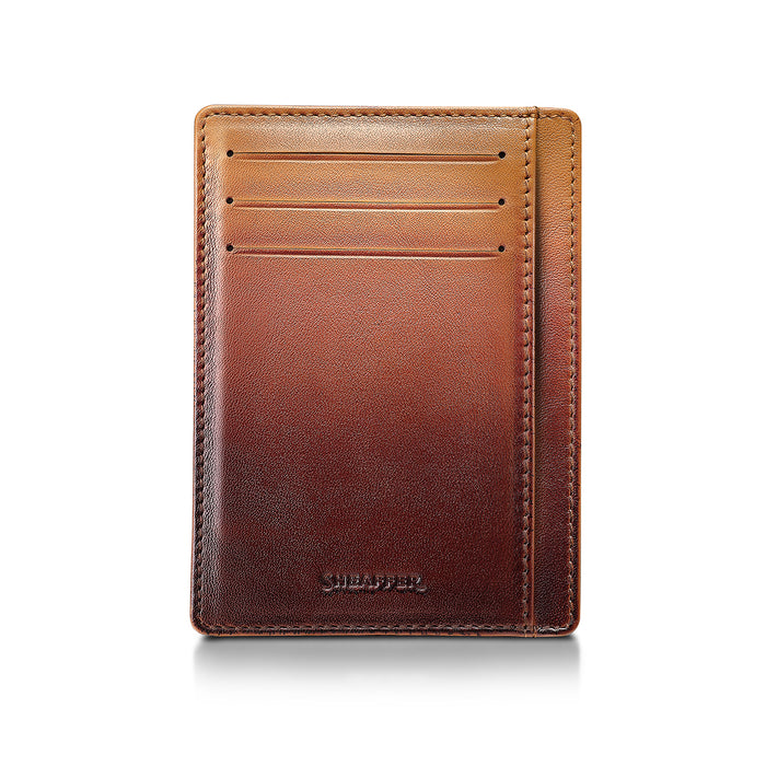 Sheaffer Gift Set – Coffee Edition 100 Ballpoint Pen with Regal Brown PVD Trims & Leather Credit Card Holder