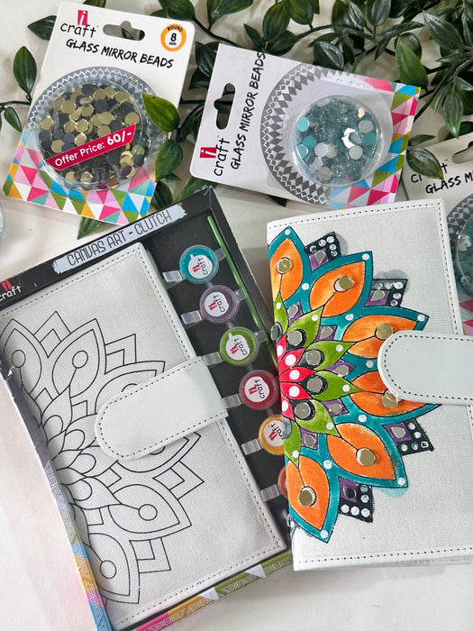 iCraft DIY Canvas Clutch – Mandala Design