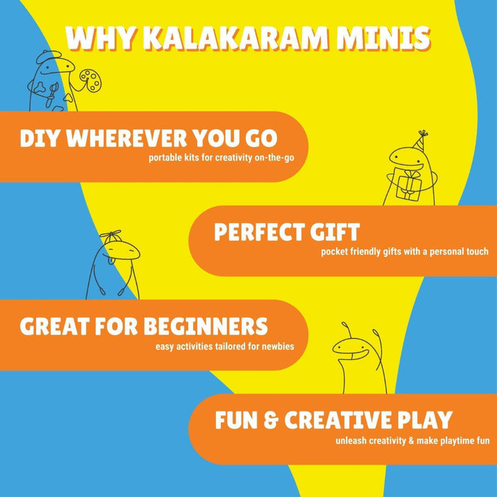 Kalakaram - Mini Pom Pom Craft Kit | DIY Fun & Fuzzy Art Set