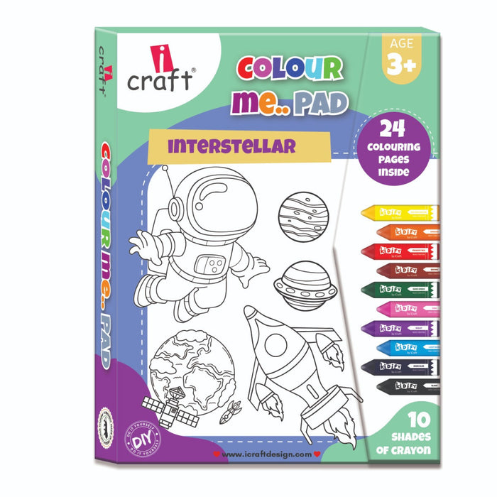 iCraft - Kids Space Coloring Book with Crayons