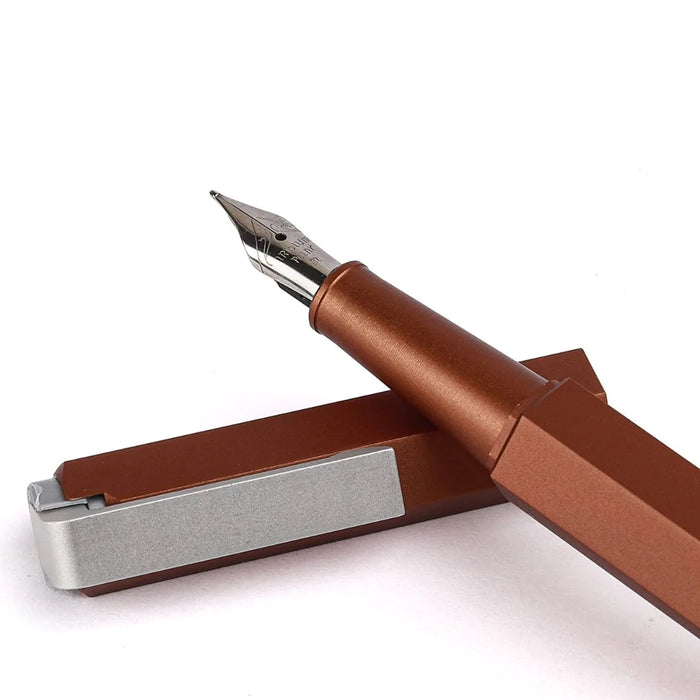 Compack Pen Worther Compact Mocca Brown Aluminum Fountain Pen — Mango