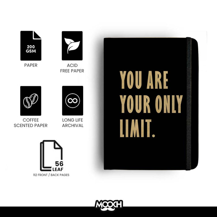 MOOCH – You Are Your Only Limit A5 Plain Diary | Buff Cartridge | 120 GSM
