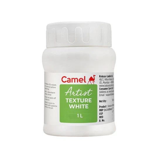 Camel Texture White – Acrylic Texture Paste (1 Litre)