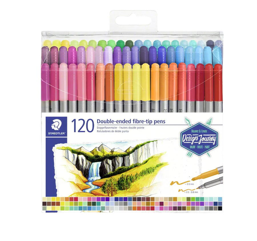 Staedtler Double-Ended Fibre Tip Pens (Set of 120)