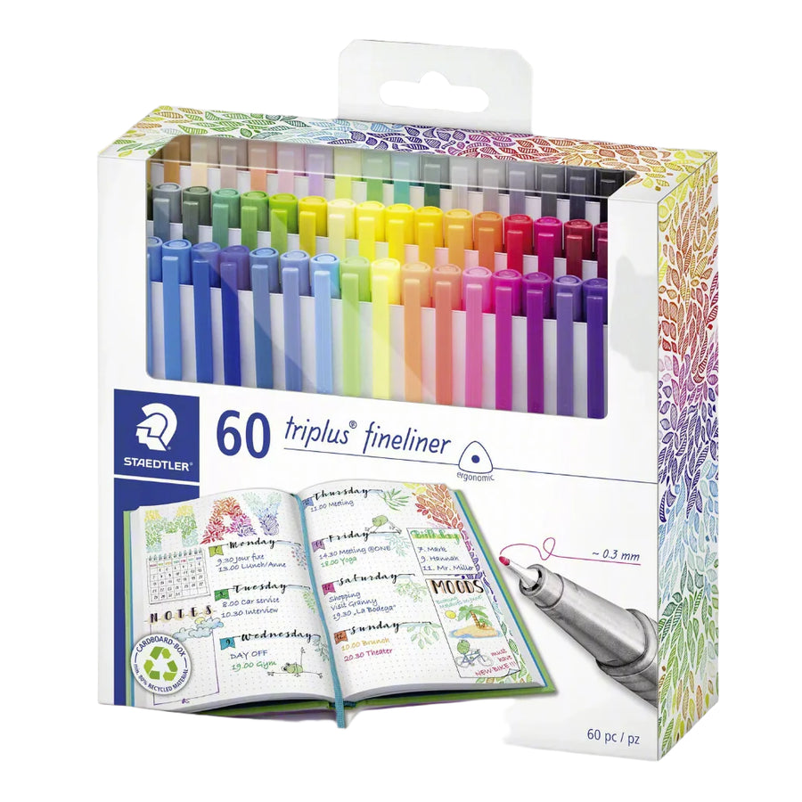 Staedtler Triplus Fineliner Pen 0.3 mm - Set Of 60