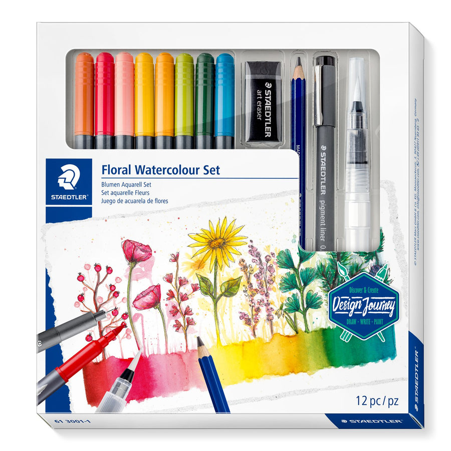 Staedtler - Floral Watercolour Set - 12 Pcs