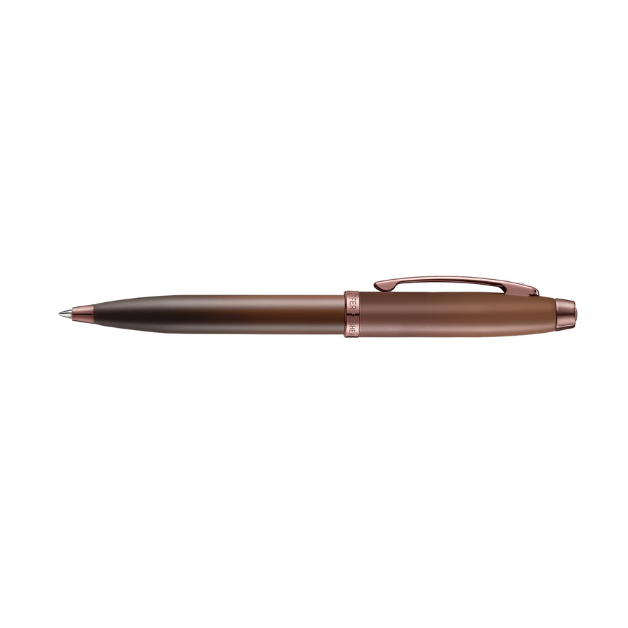 Sheaffer Gift Set – Coffee Edition 100 Ballpoint Pen with Regal Brown PVD Trims & Leather Credit Card Holder