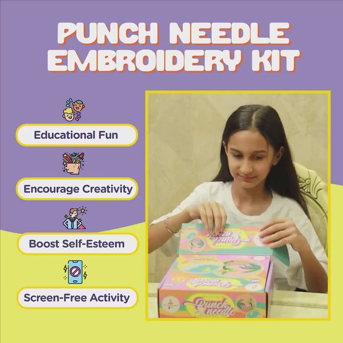 Kalakaram Punch Needle Embroidery Kit | DIY Yarn Art Set