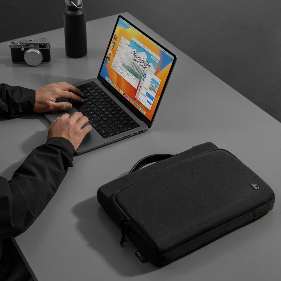 Tomtoc Defender-A14 Premium Laptop Briefcase 13.5–14 Inch – Black