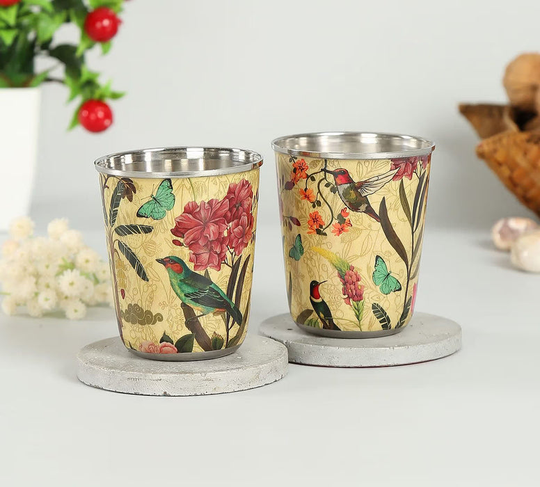 India Circus – Bird Land Small Steel Tumbler Set of 2
