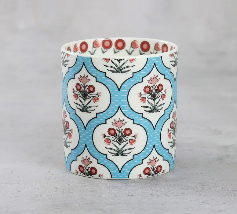 India Circus – Blue Lattice Motifs Coffee Mugs Set of 6