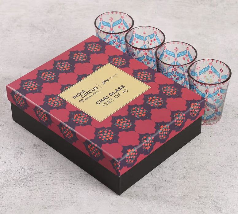 India Circus – Blooming Dahlia Chai Glass Set of 4