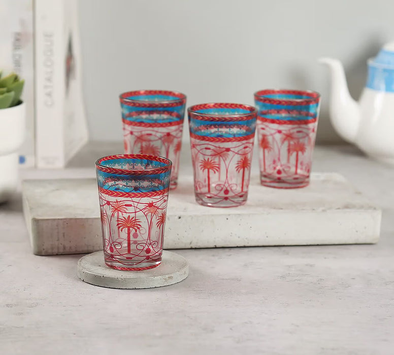 India Circus – Blushed Palmeria Chai Glass Set of 4