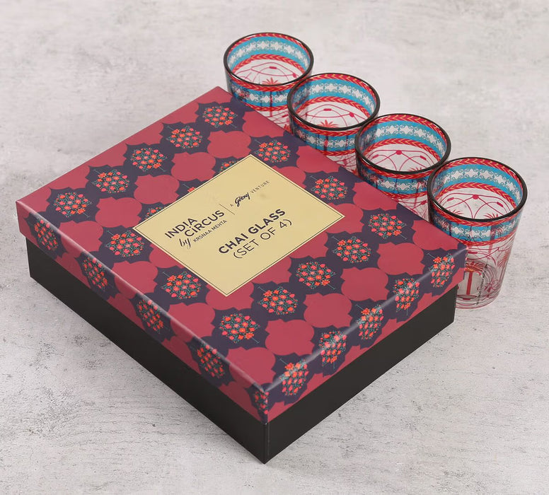 India Circus – Blushed Palmeria Chai Glass Set of 4