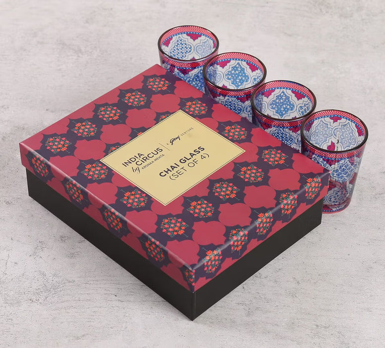 India Circus – Mughal Jhali Chai Glass Set of 4