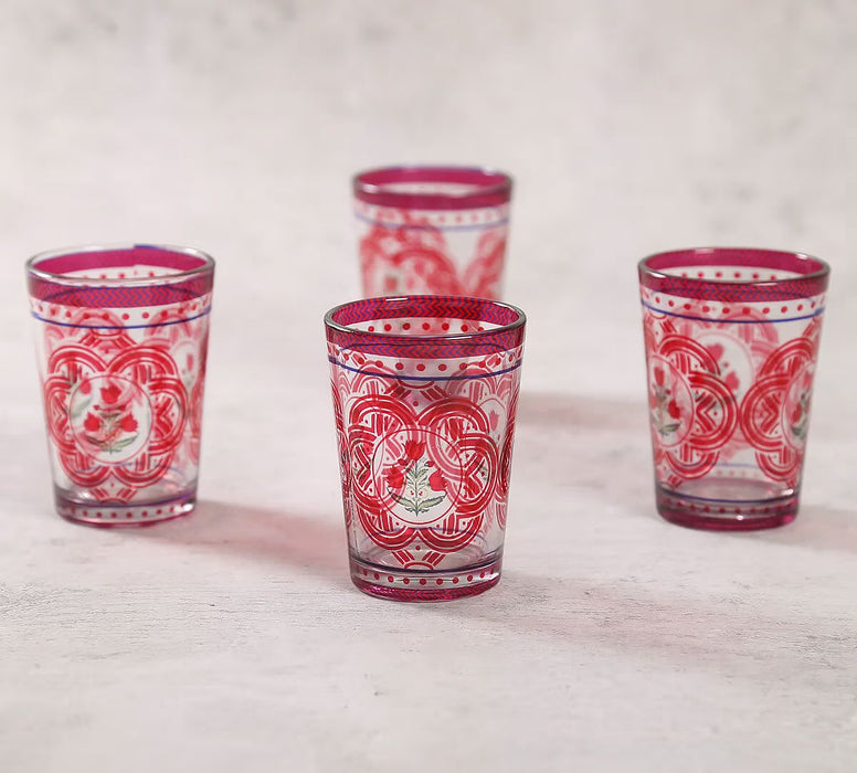 India Circus – Rosebud Bloom Chai Glass Set of 4