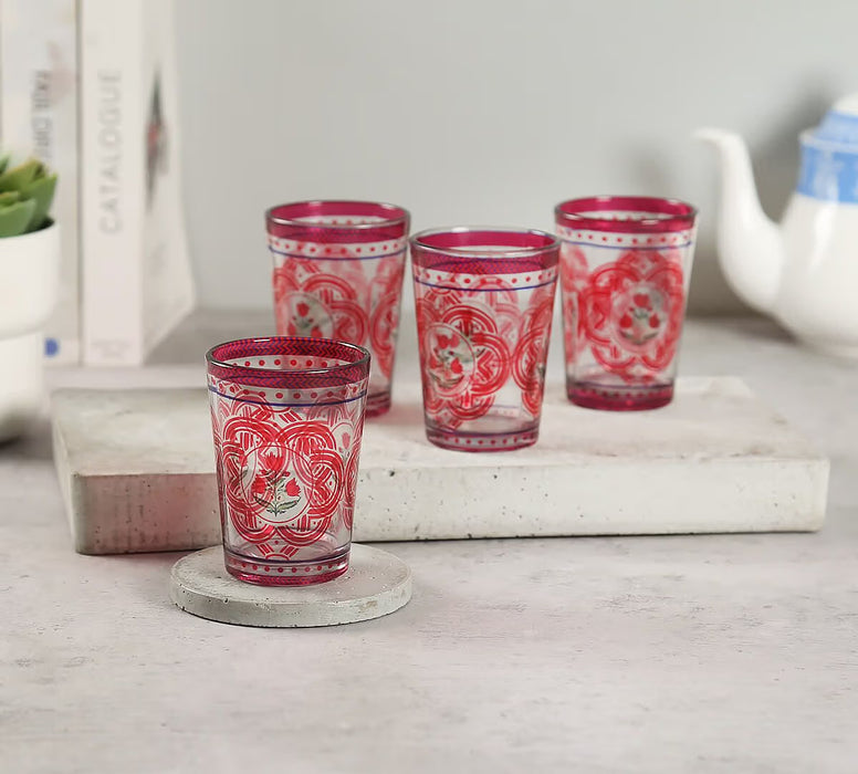 India Circus – Rosebud Bloom Chai Glass Set of 4