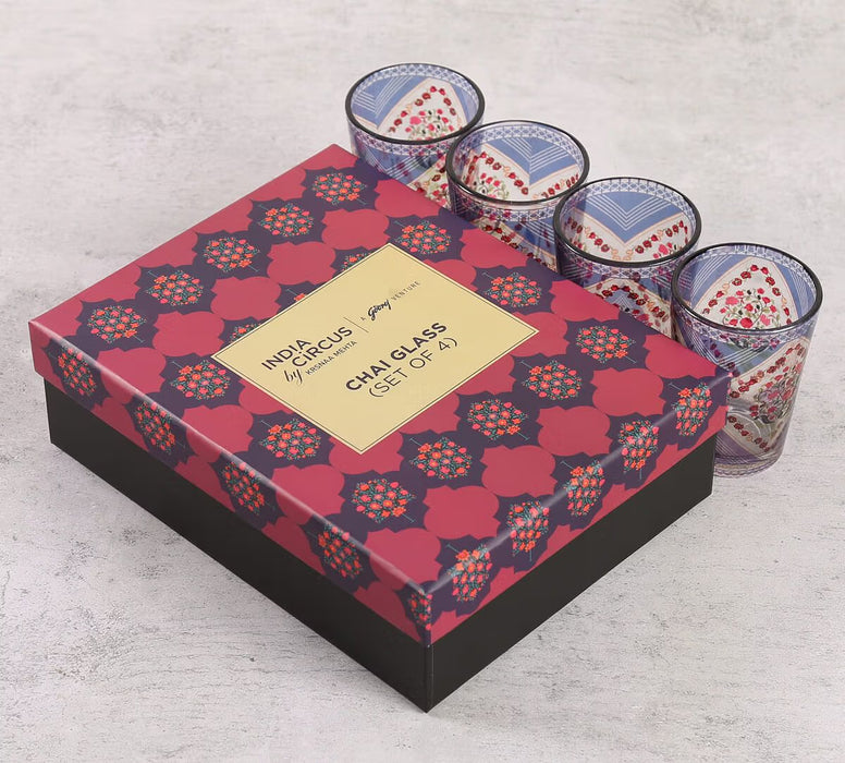 India Circus – Spring Bloom Chai Glass Set of 4